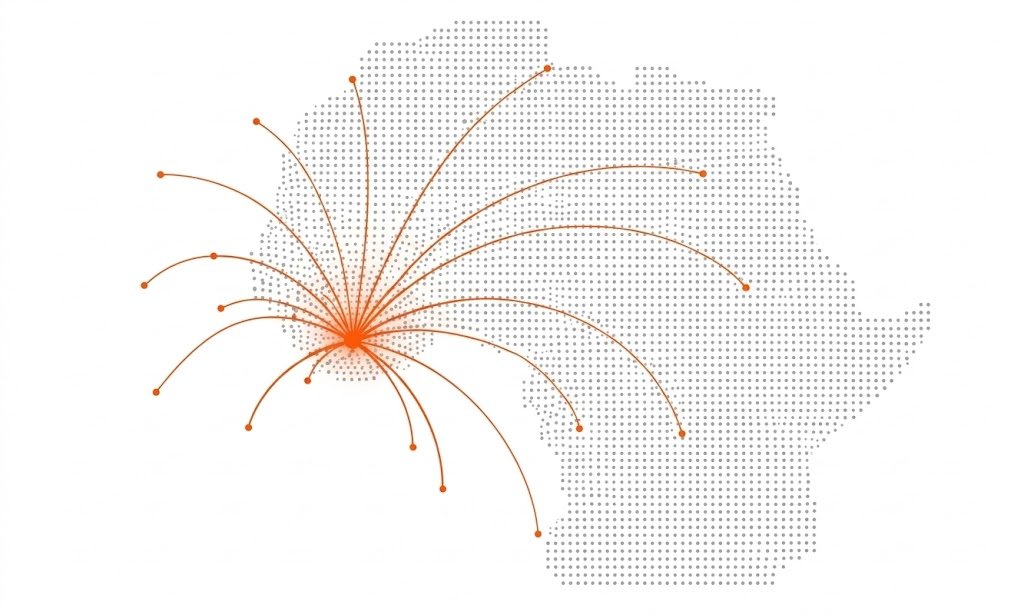 Bandama Technologie Africa network reach map